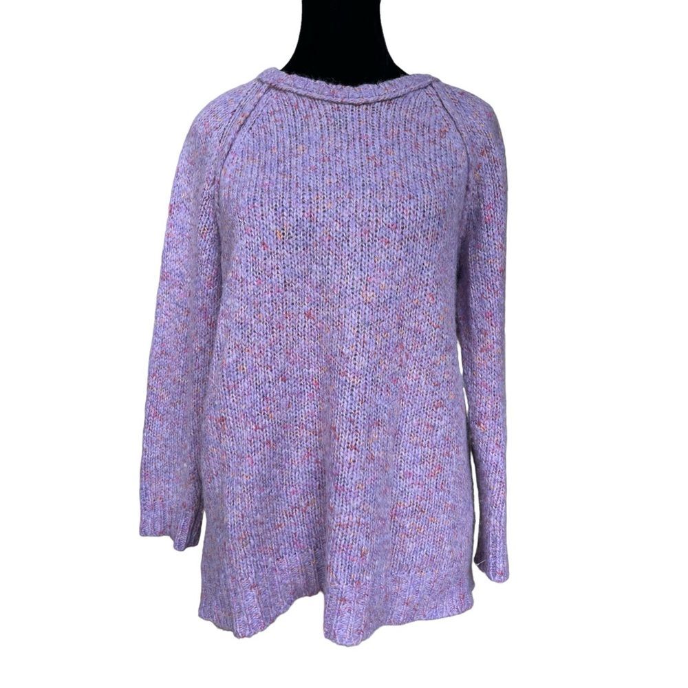 Madewell Violet Wool and Cotton Knit Crew Neck Sweater Women's Size Large